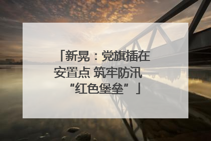 新晃：党旗插在安置点 筑牢防汛“红色堡垒”