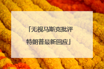 无视马斯克批评 特朗普最新回应
