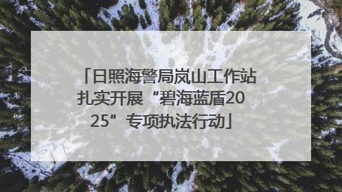 日照海警局岚山工作站扎实开展“碧海蓝盾2025”专项执法行动
