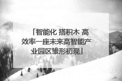 智能化 搭积木 高效率一座未来高智能产业园区雏形初现