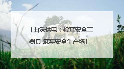 曲沃供电：检查安全工器具 筑牢安全生产墙