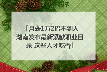 月薪1万2招不到人 湖南发布最新紧缺职业目录 这些人才吃香