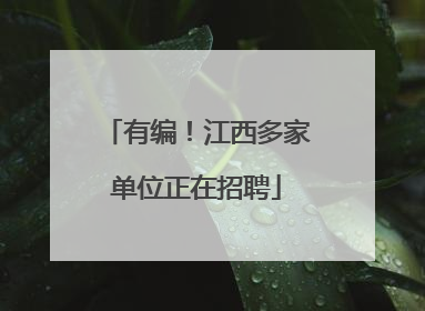 有编！江西多家单位正在招聘