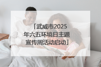 武威市2025年六五环境日主题宣传周活动启动
