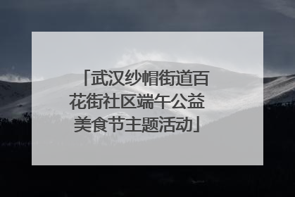 武汉纱帽街道百花街社区端午公益美食节主题活动