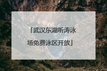 武汉东湖听涛泳场免费泳区开放