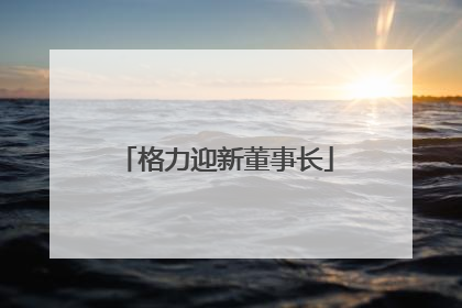 格力迎新董事长