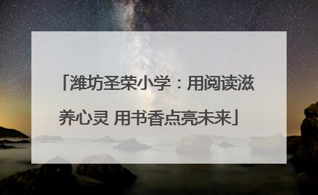 潍坊圣荣小学：用阅读滋养心灵 用书香点亮未来