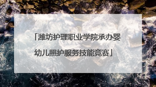 潍坊护理职业学院承办婴幼儿照护服务技能竞赛