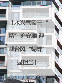 永兴气象三“精”护安澜 迎战台风“蝴蝶”显担当