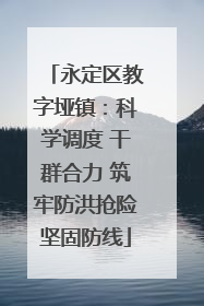 永定区教字垭镇：科学调度 干群合力 筑牢防洪抢险坚固防线