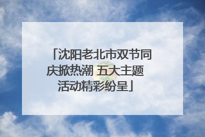 沈阳老北市双节同庆掀热潮 五大主题活动精彩纷呈