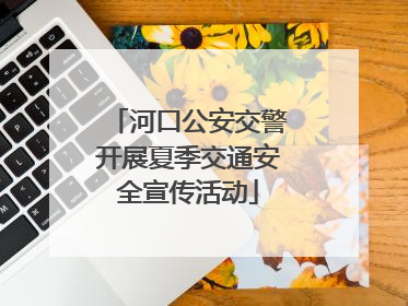 河口公安交警开展夏季交通安全宣传活动