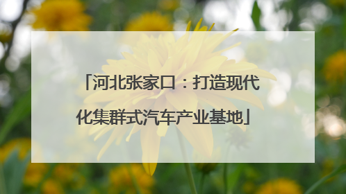 河北张家口：打造现代化集群式汽车产业基地