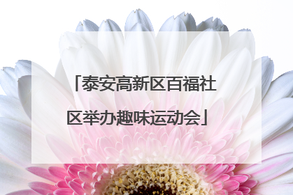 泰安高新区百福社区举办趣味运动会