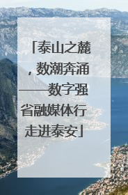 泰山之麓，数潮奔涌——数字强省融媒体行走进泰安