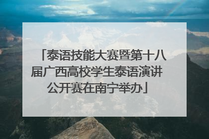泰语技能大赛暨第十八届广西高校学生泰语演讲公开赛在南宁举办