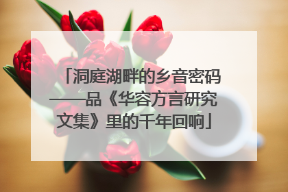 洞庭湖畔的乡音密码——品《华容方言研究文集》里的千年回响