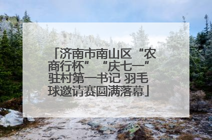 济南市南山区“农商行杯”“庆七一”驻村第一书记 羽毛球邀请赛圆满落幕
