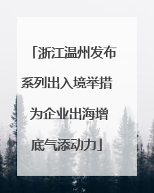 浙江温州发布系列出入境举措 为企业出海增底气添动力
