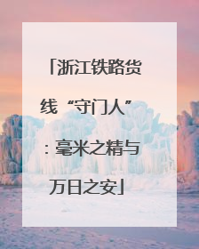 浙江铁路货线“守门人”：毫米之精与万日之安
