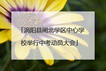 涡阳县闸北学区中心学校举行中考动员大会