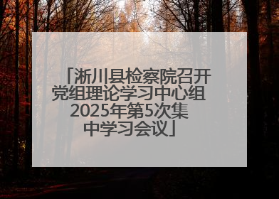 淅川县检察院召开党组理论学习中心组2025年第5次集中学习会议