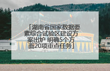 湖南省国家数据要素综合试验区建设方案出炉 明确5个方面20项重点任务