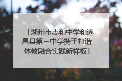 湖州市志和中学和遂昌县第三中学携手打造体教融合实践新样板