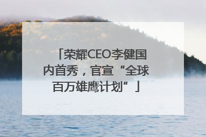 荣耀CEO李健国内首秀，官宣“全球百万雄鹰计划”