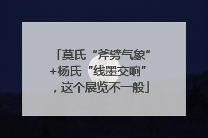莫氏“斧劈气象”+杨氏“线墨交响”，这个展览不一般