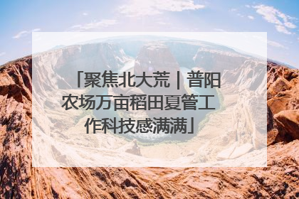 聚焦北大荒｜普阳农场万亩稻田夏管工作科技感满满