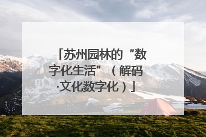 苏州园林的“数字化生活”（解码·文化数字化）