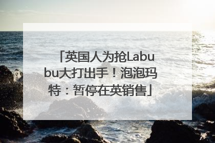 英国人为抢Labubu大打出手！泡泡玛特：暂停在英销售