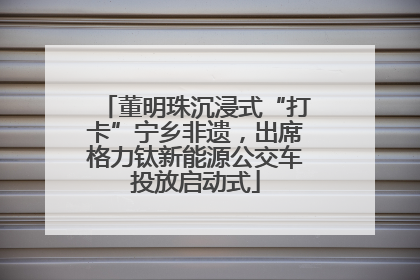 董明珠沉浸式“打卡”宁乡非遗，出席格力钛新能源公交车投放启动式