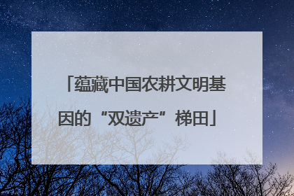 蕴藏中国农耕文明基因的“双遗产”梯田