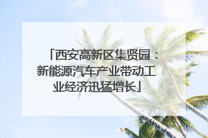 西安高新区集贤园：新能源汽车产业带动工业经济迅猛增长