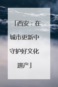 西安：在城市更新中守护好文化遗产