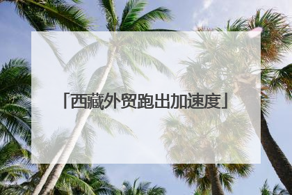 西藏外贸跑出加速度
