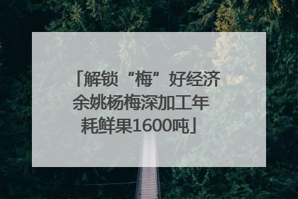 解锁“梅”好经济 余姚杨梅深加工年耗鲜果1600吨