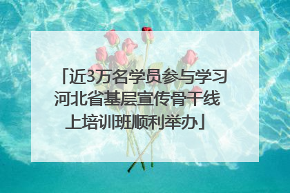 近3万名学员参与学习 河北省基层宣传骨干线上培训班顺利举办