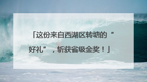 这份来自西湖区转塘的“好礼”，斩获省级金奖！