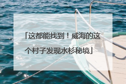 这都能找到！威海的这个村子发现水杉秘境