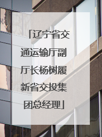 辽宁省交通运输厅副厅长杨树履新省交投集团总经理