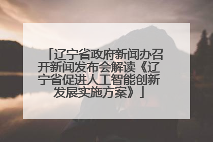 辽宁省政府新闻办召开新闻发布会解读《辽宁省促进人工智能创新发展实施方案》