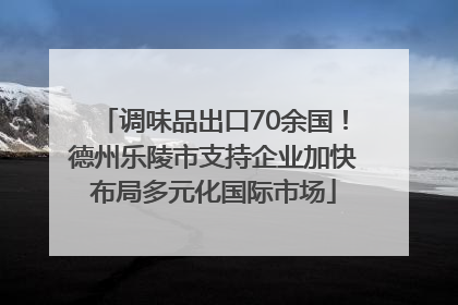 调味品出口70余国！德州乐陵市支持企业加快布局多元化国际市场