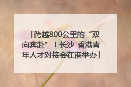 跨越800公里的“双向奔赴”！长沙-香港青年人才对接会在港举办