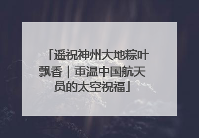 遥祝神州大地粽叶飘香｜重温中国航天员的太空祝福