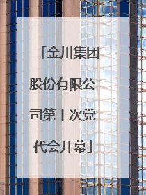 金川集团股份有限公司第十次党代会开幕