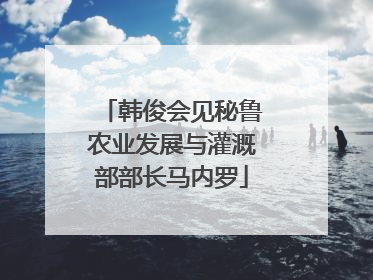 韩俊会见秘鲁农业发展与灌溉部部长马内罗
